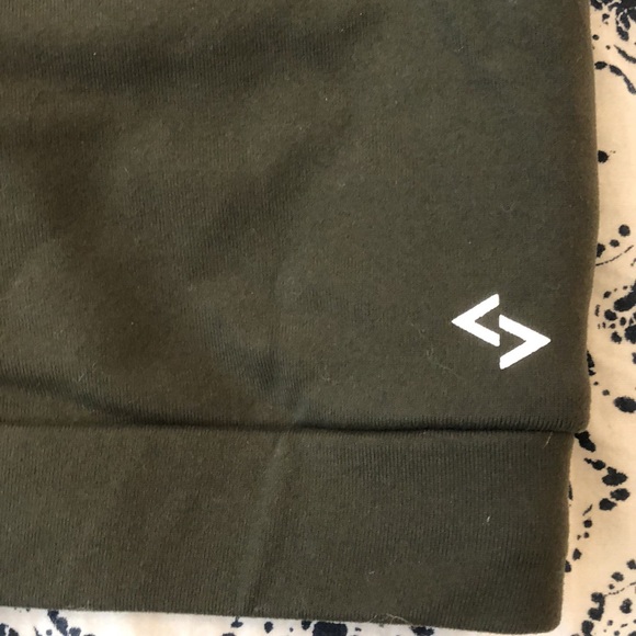 Anola strappy sports bra. Dark olive green - Picture 3 of 4